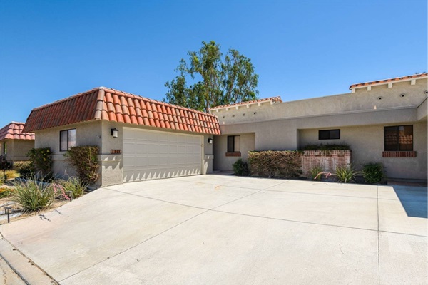 Driveway with two-car garage