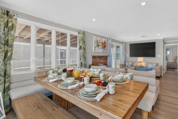 Share memorable meals together in a bright, spacious setting.
