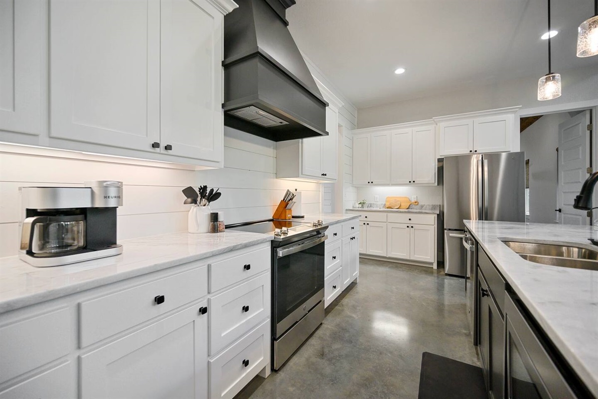 Fully stocked kitchen