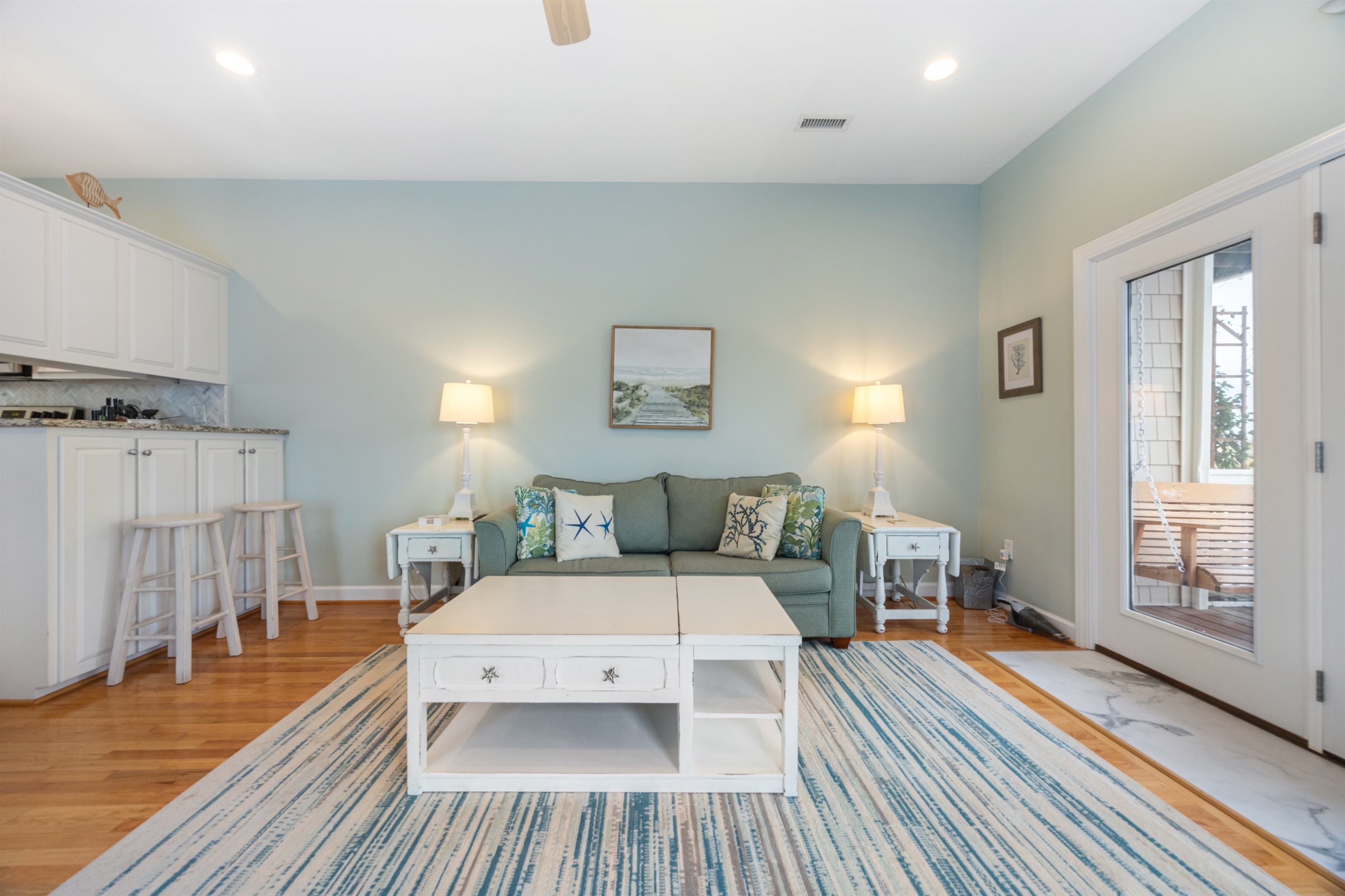 Easily convert the sleeper sofa for additional accommodations during your stay