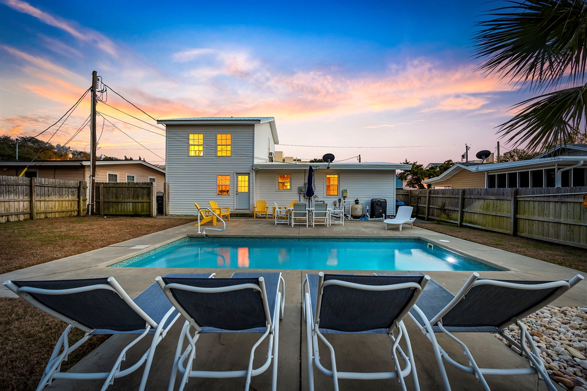 Private backyard pool