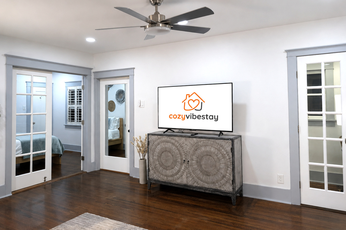The heart of the home, perfect for movie nights, family conversations, or simply relaxing after a day at the beach.