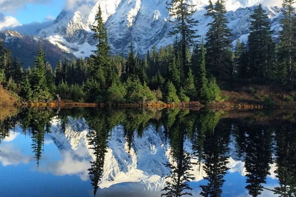 Mt Shuksan from picture lake