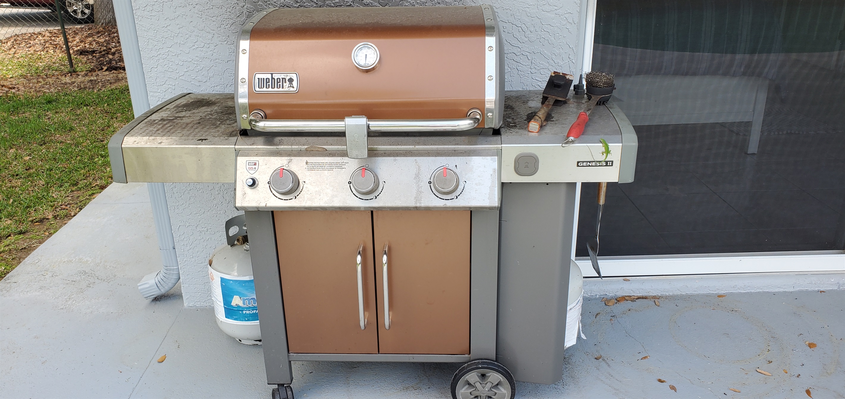 Owner propane BBQ grill