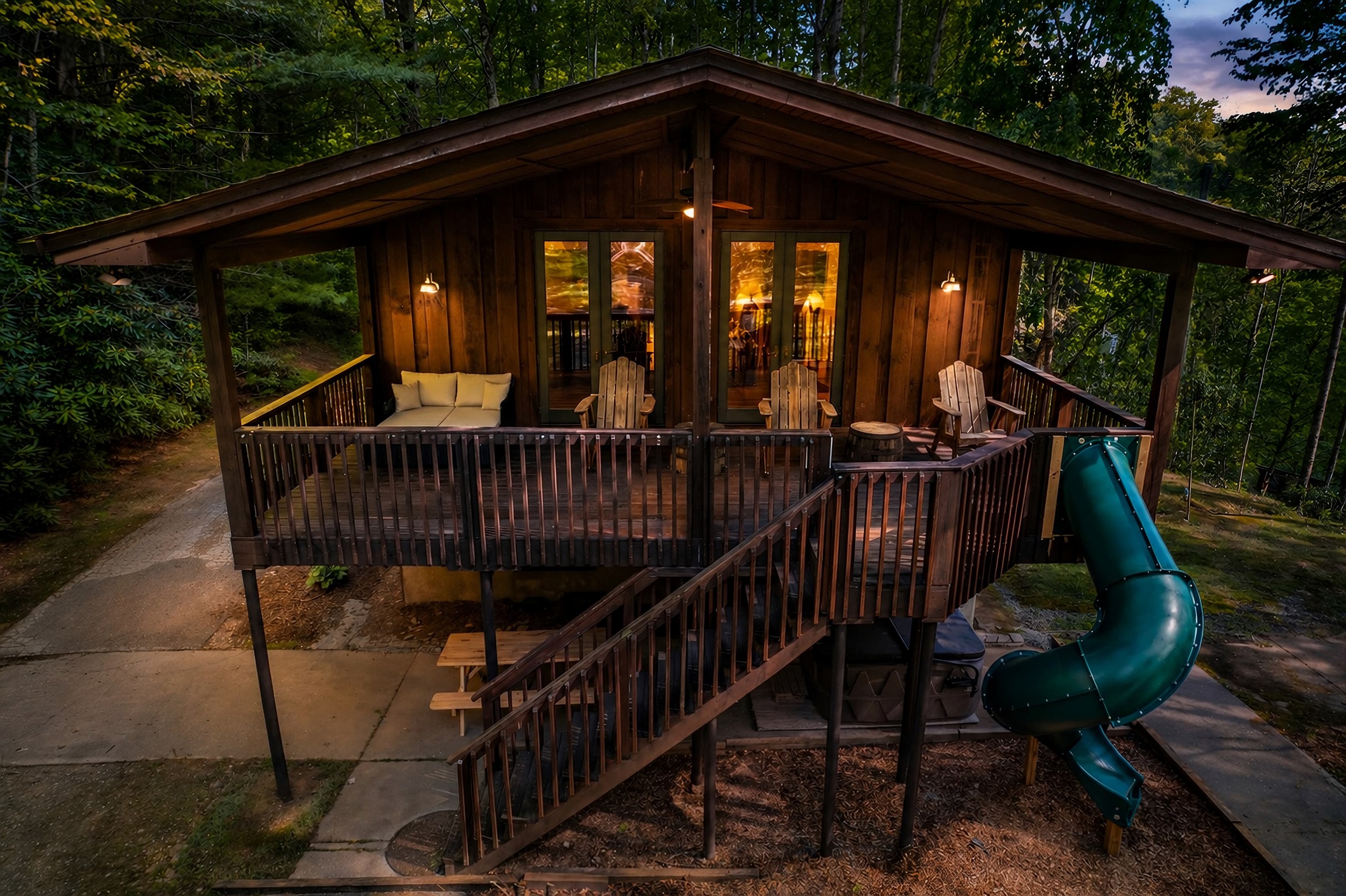 evenings at the cabin are wonderful!