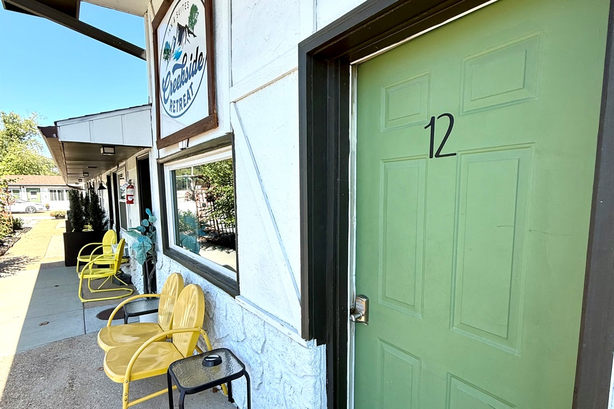 No stairs. Door of room 12