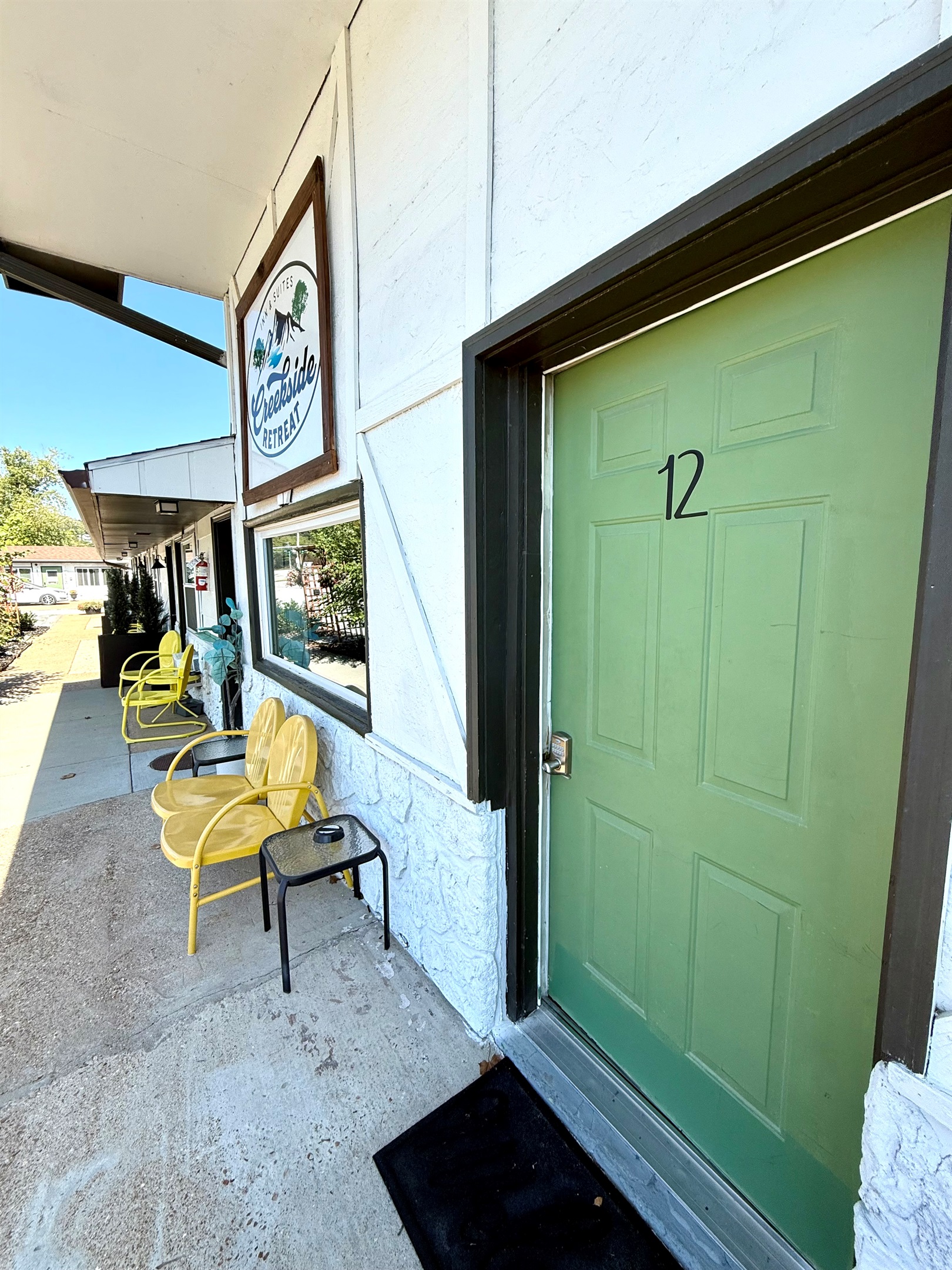 No stairs. Door of room 12