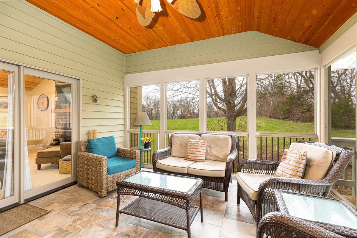 Enjoy the large screened porch 