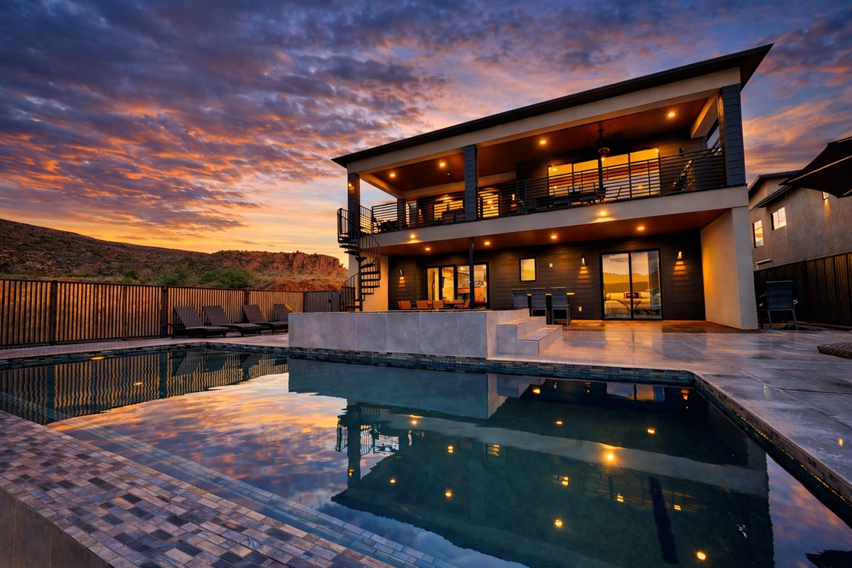 Relax in this heated infinity pool