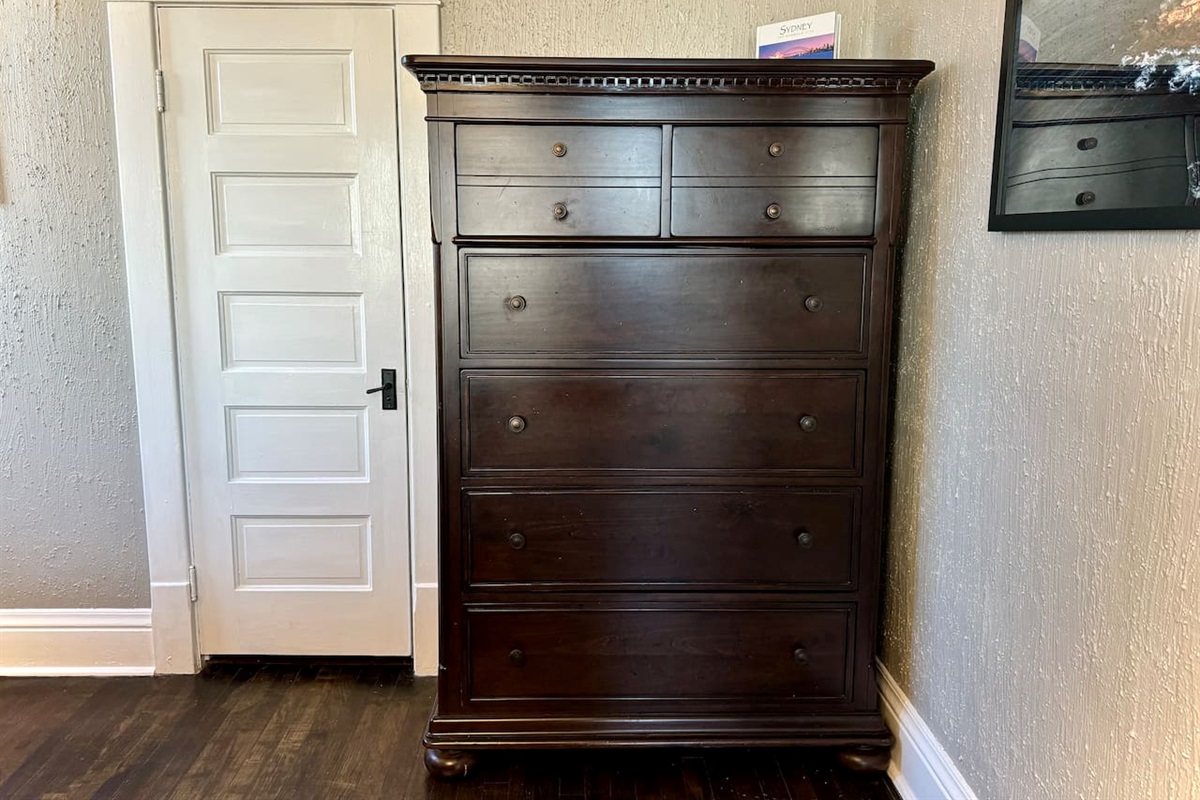 Unpack and stay a while with plenty of storage in the closet and dresser in the Main Level Sydney Room.