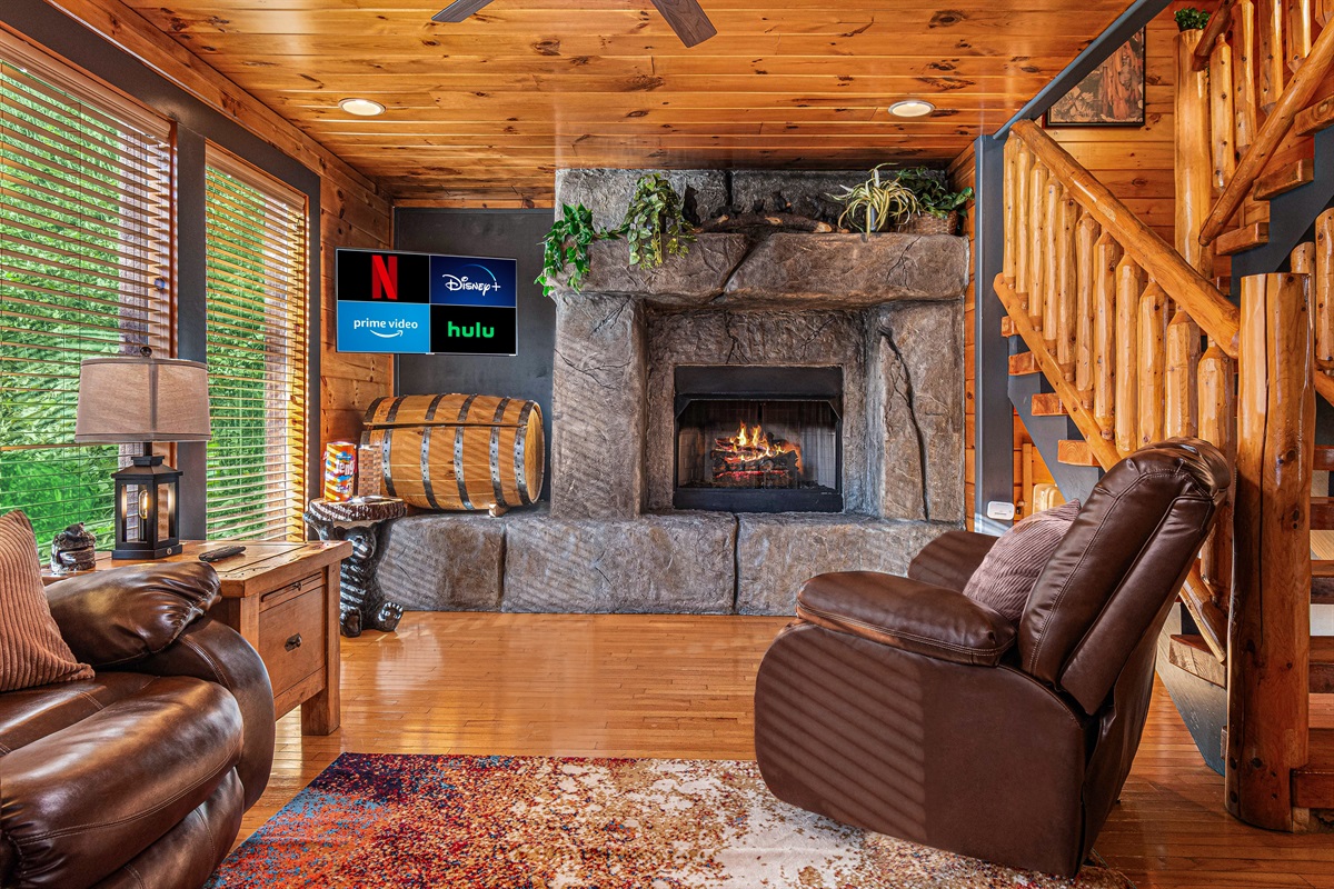 Movies, fire place, a soft throw = heaven