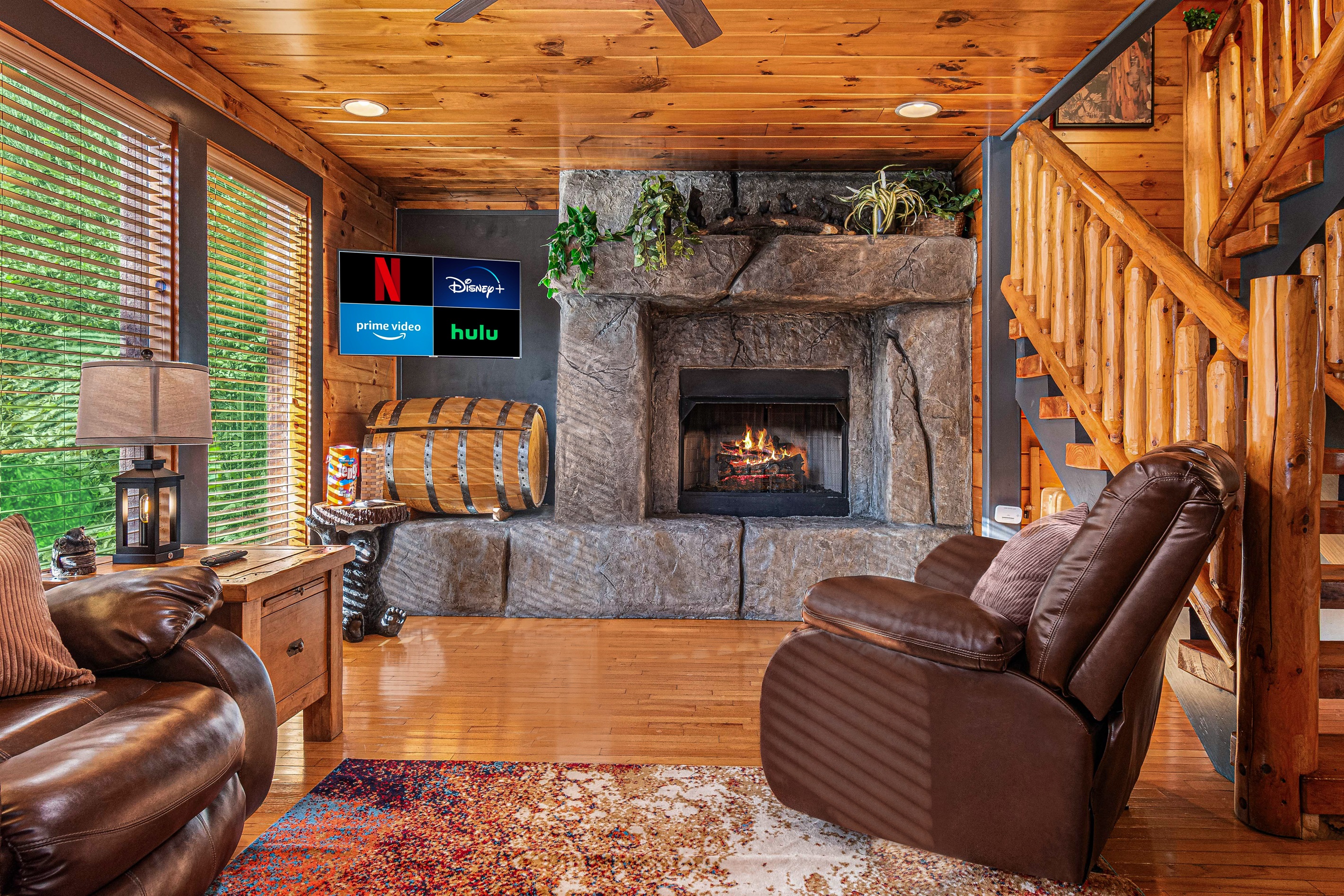 Movies, fire place, a soft throw = heaven