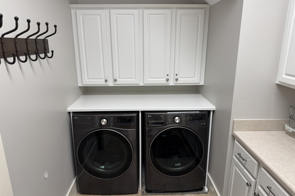 Two spacious laundry rooms. This one is conveniently located on the main level.