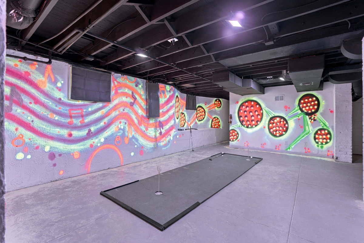 Basement Glow Golf, Karaoke, and Game Room