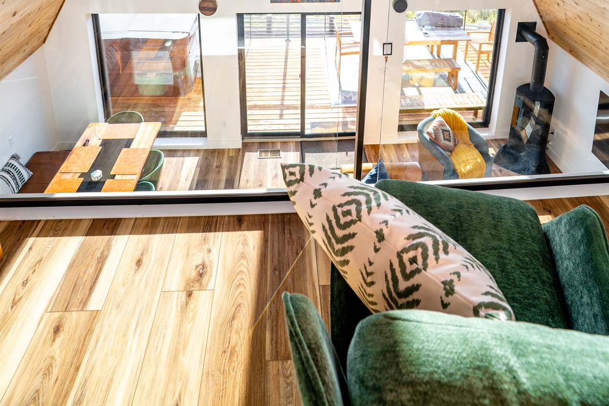 Rock in the Rocking Chairs and soak in the view from the loft
