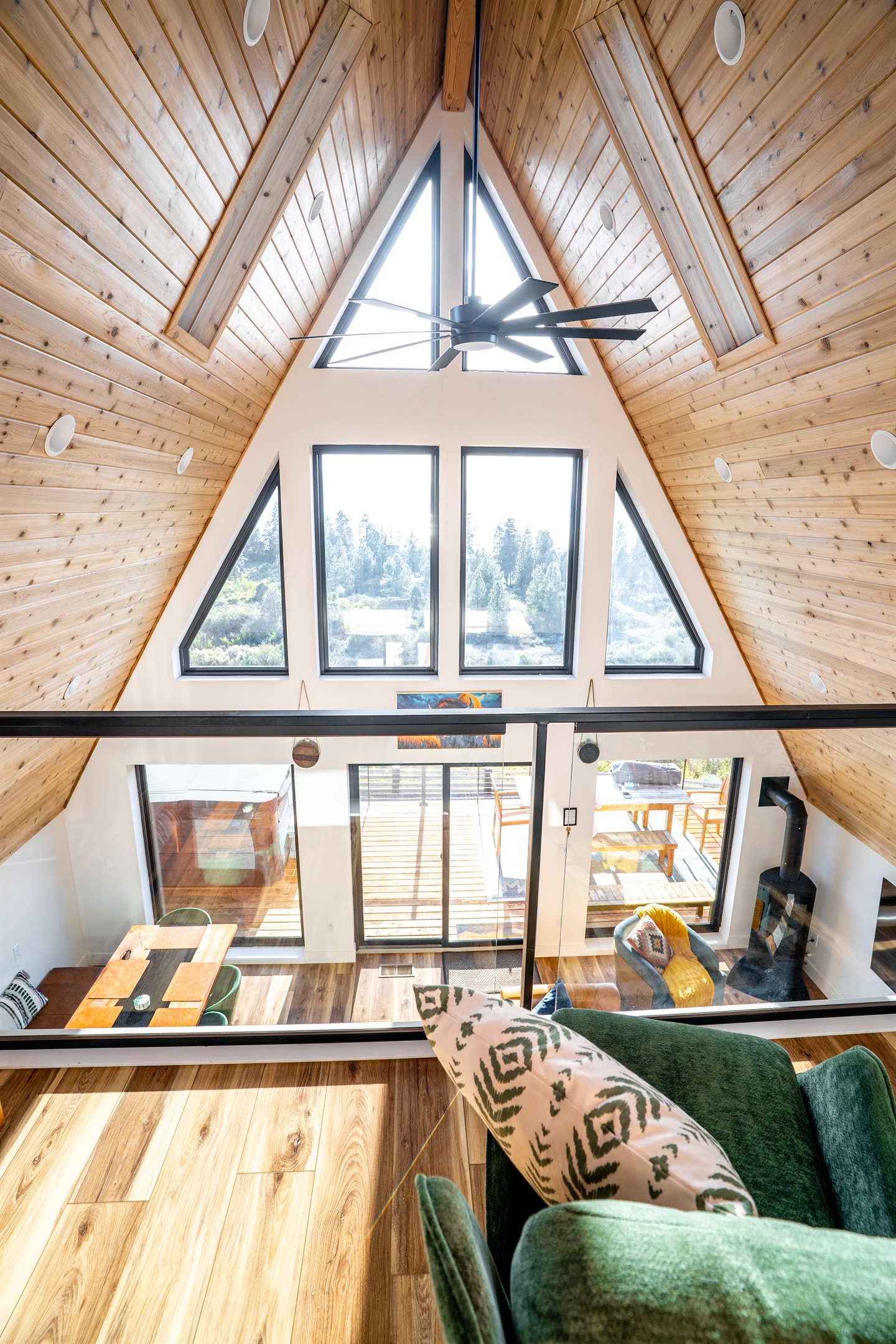 Rock in the Rocking Chairs and soak in the view from the loft