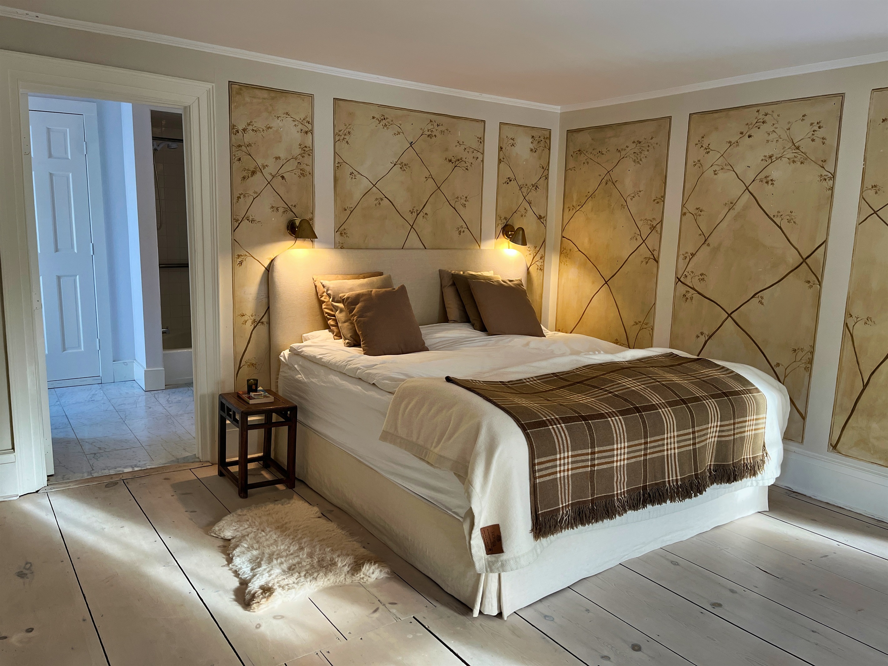 Hawk Field House - primary bedroom with ensuite full bathroom.