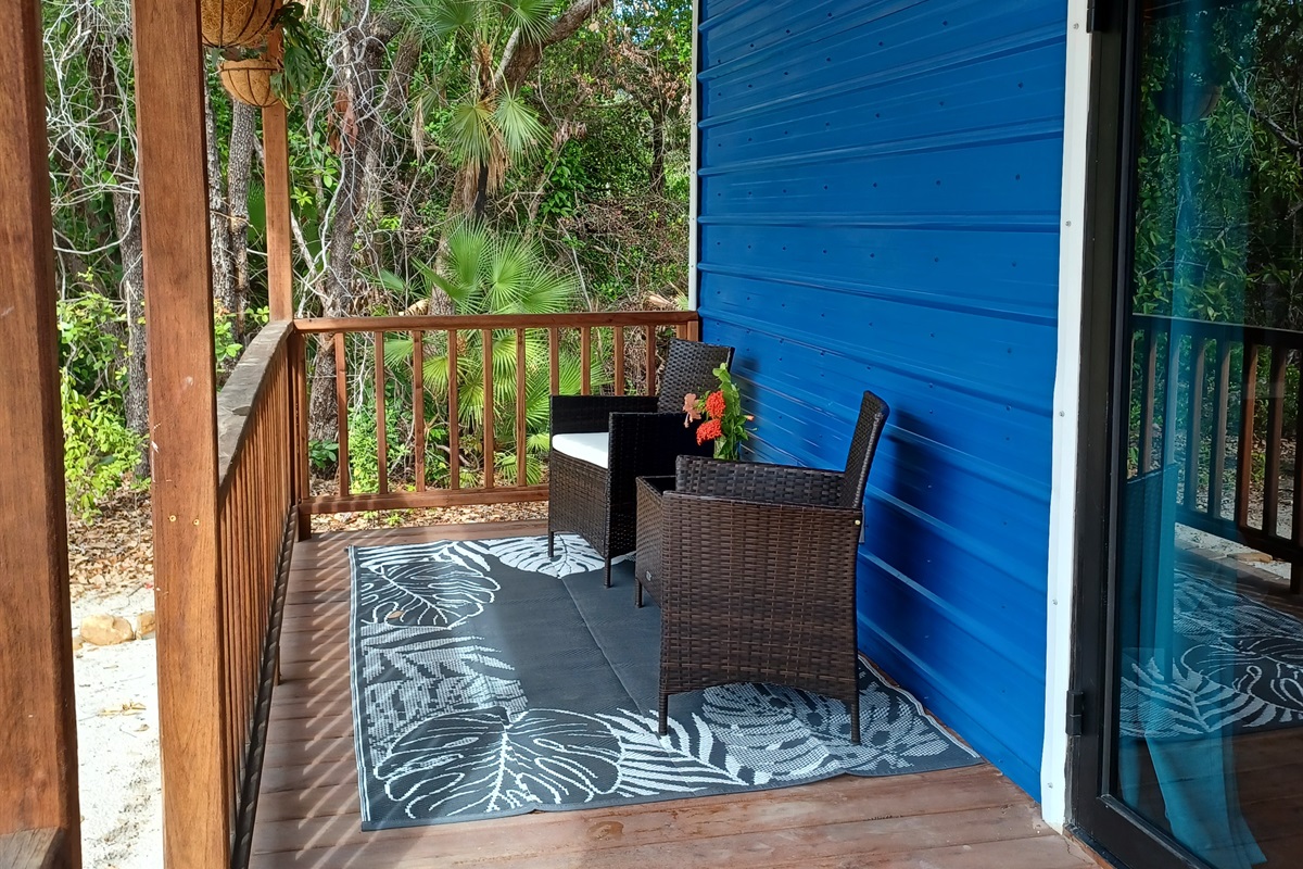 Seahorse porch with pool view