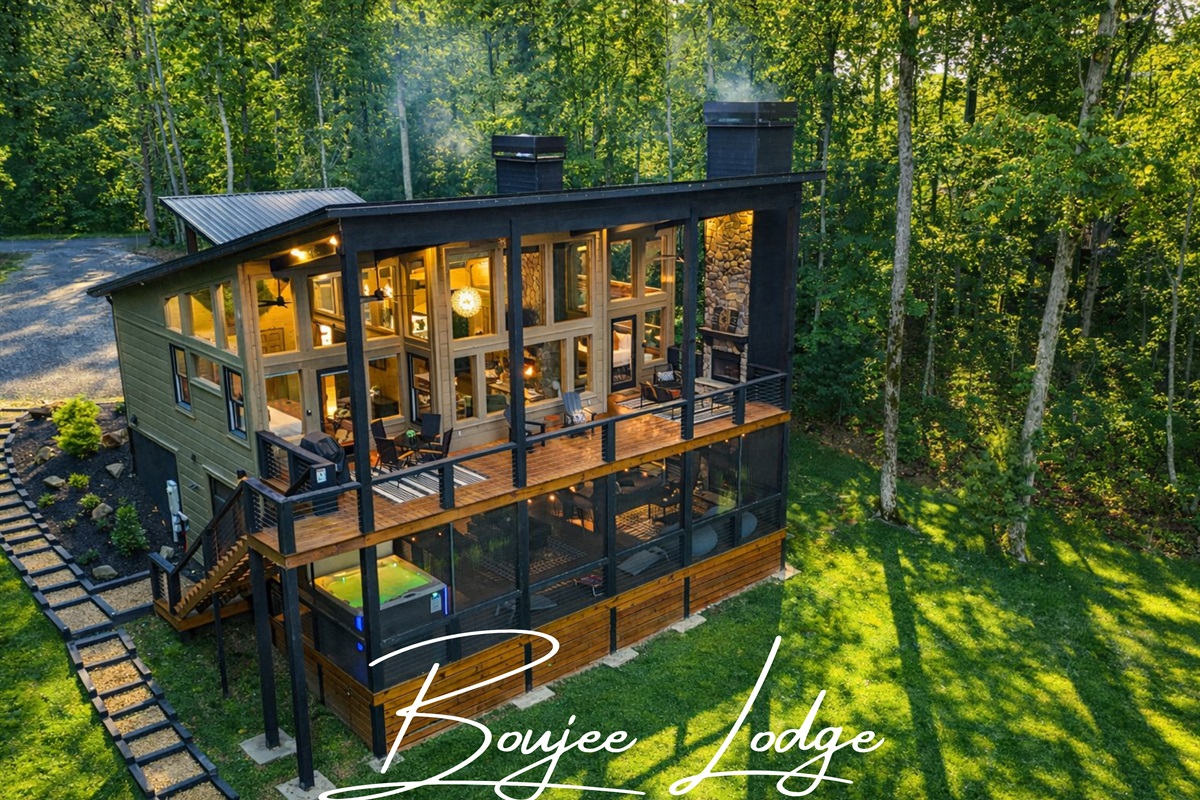 Welcome to Boujee Lodge, a harmony of luxe design and mountain living.