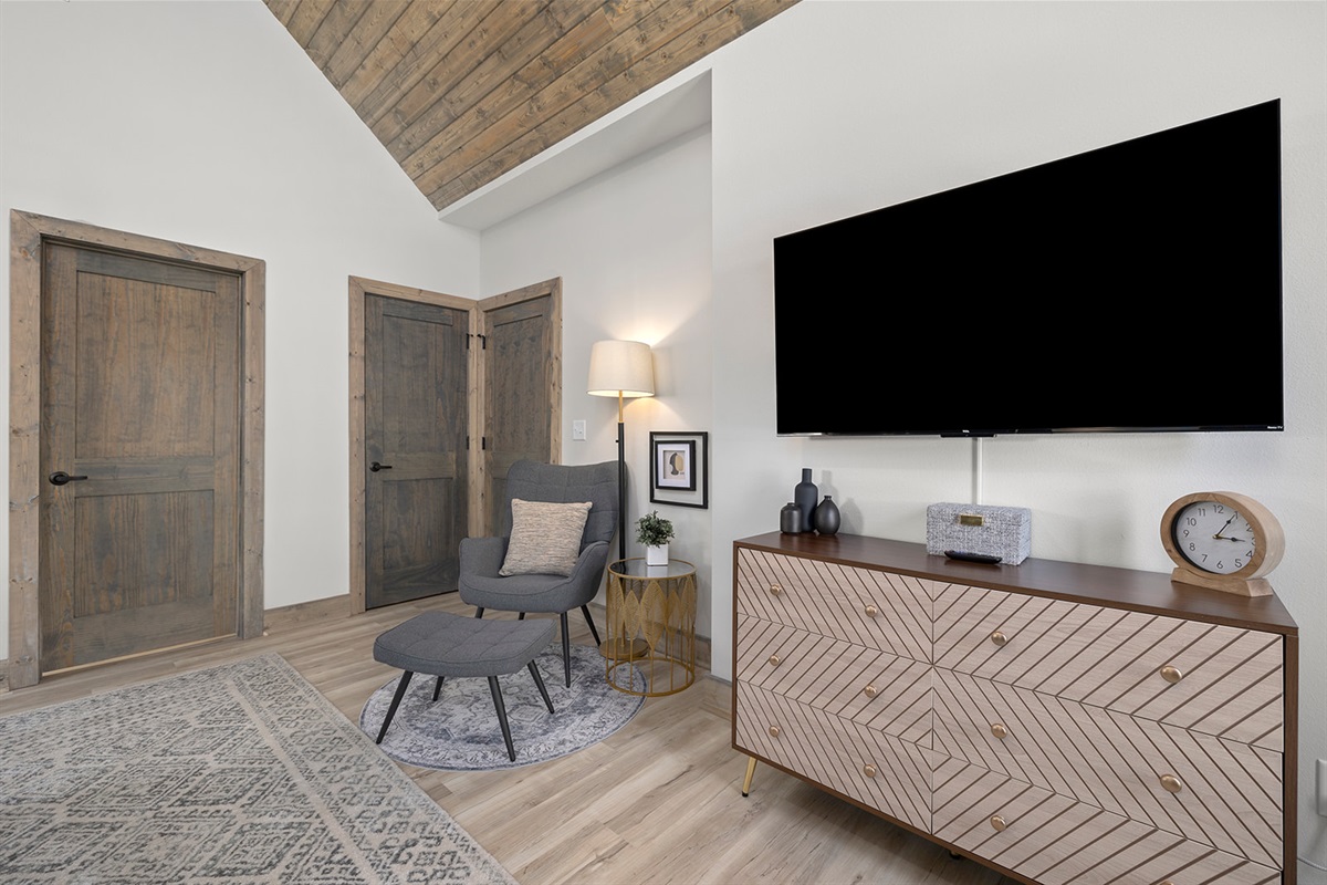 Huge TV in the master suite!