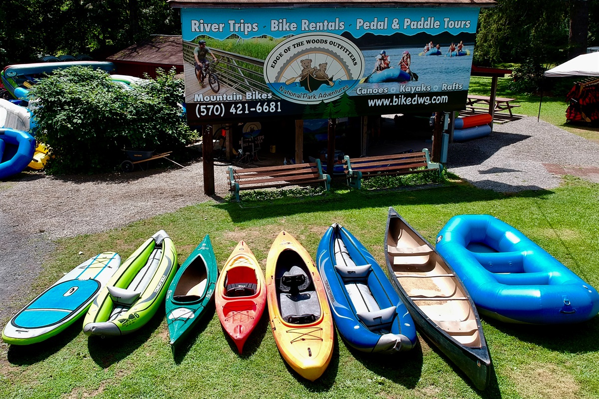 Boat and Kayak and Raft rentals on the nearby Delaware