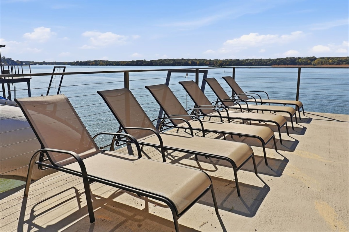 Bask in the Sun on the Upper Deck of the Boat Dock