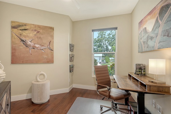 Stay productive in the office (closed off by French doors) and Ultrafast Wifi