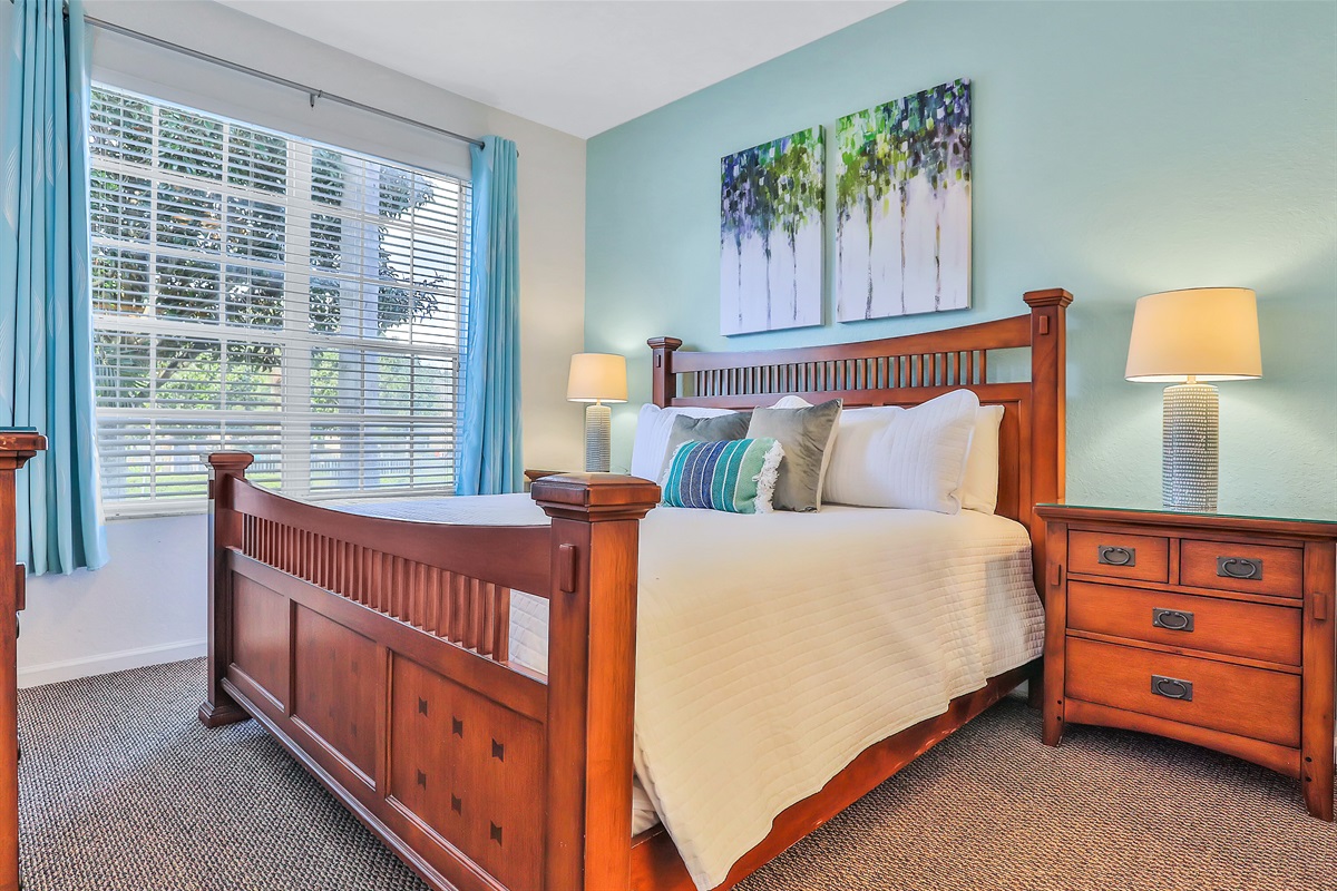 Second King suite bedroom with 55" TV. Now with luxury vinyl flooring.
