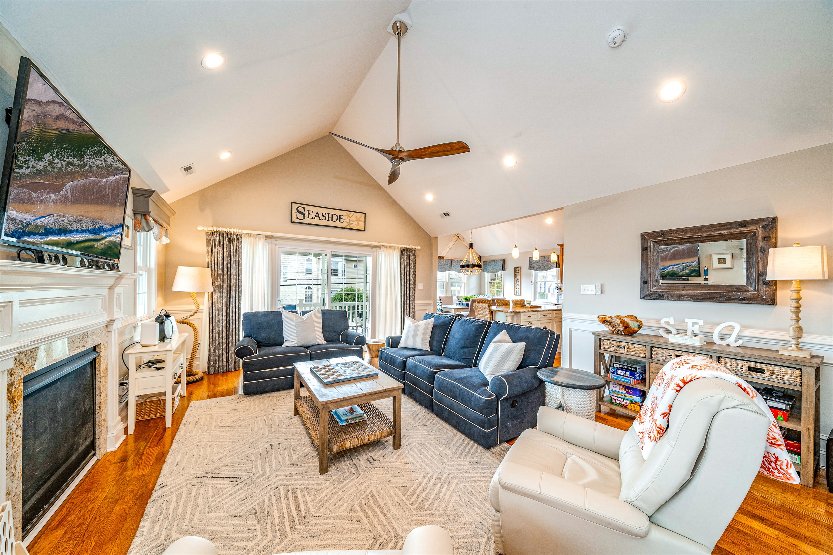 Open living room area with plush seating