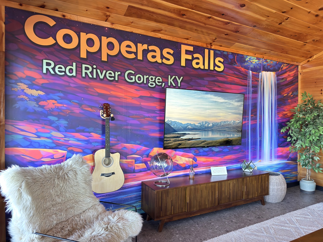 New Living Room Wall Mural! You have to go to this hike and waterfall.