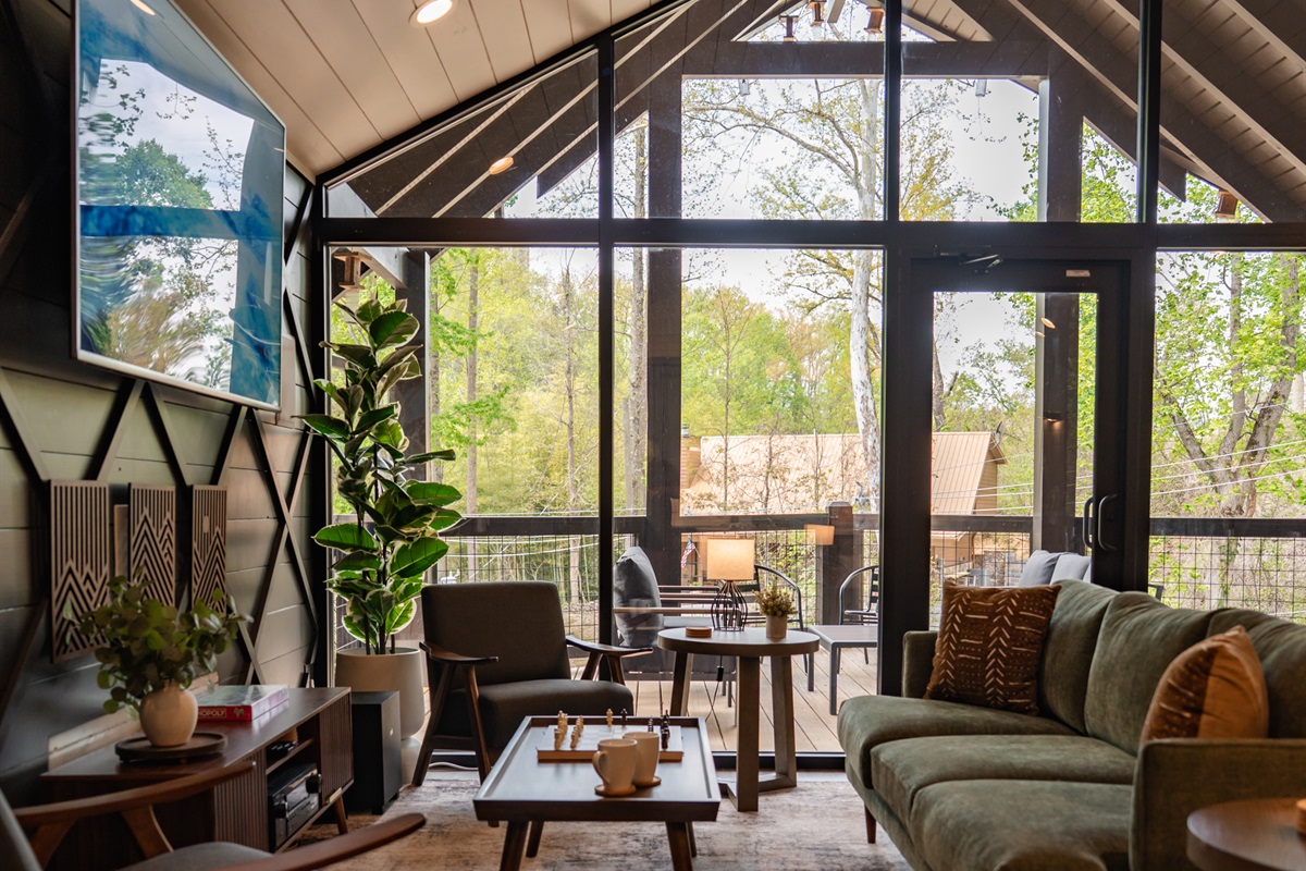 Relax in the well-appointed living room.