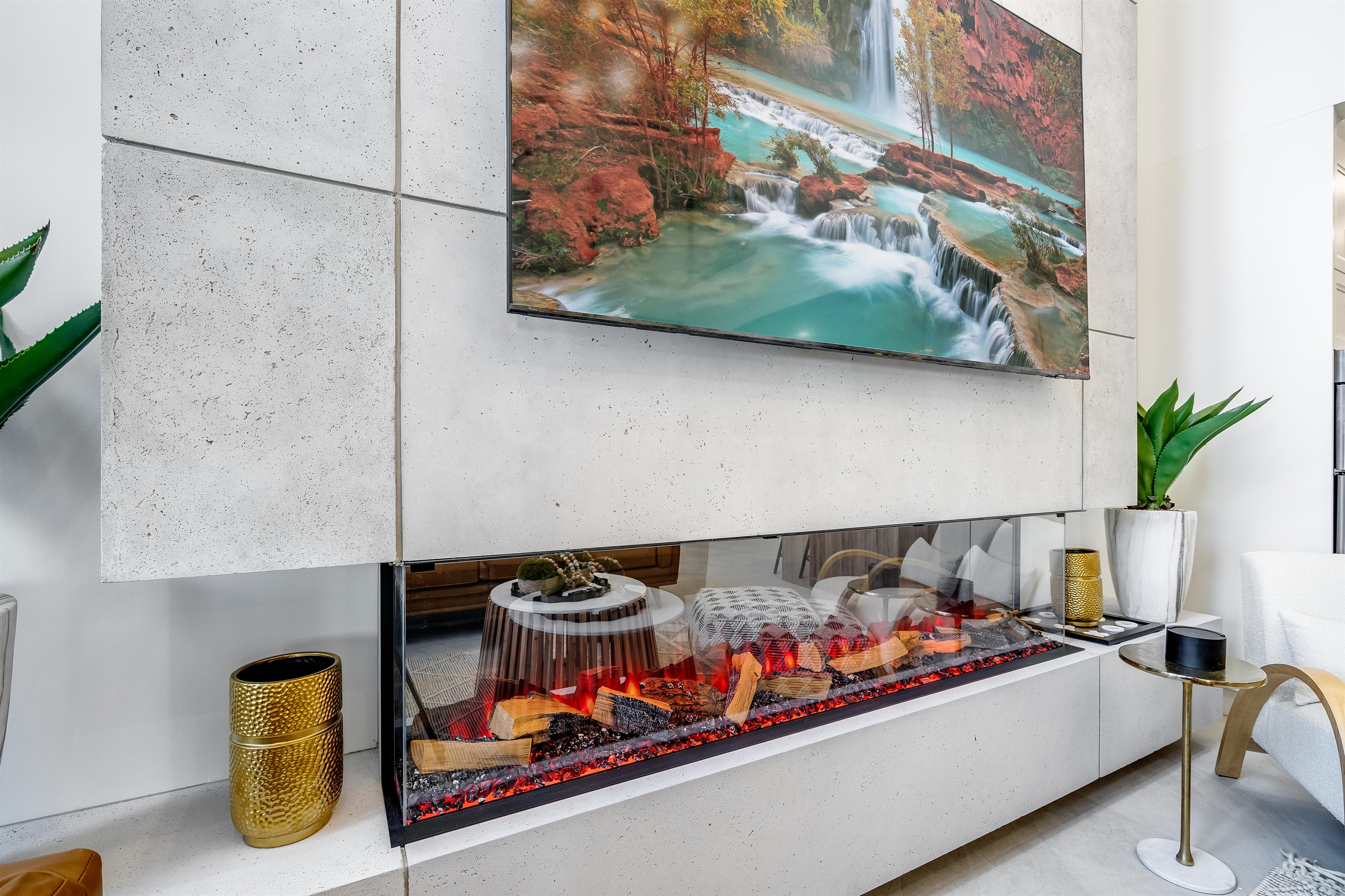 White backsplash tiles reflect light for an airy feel.