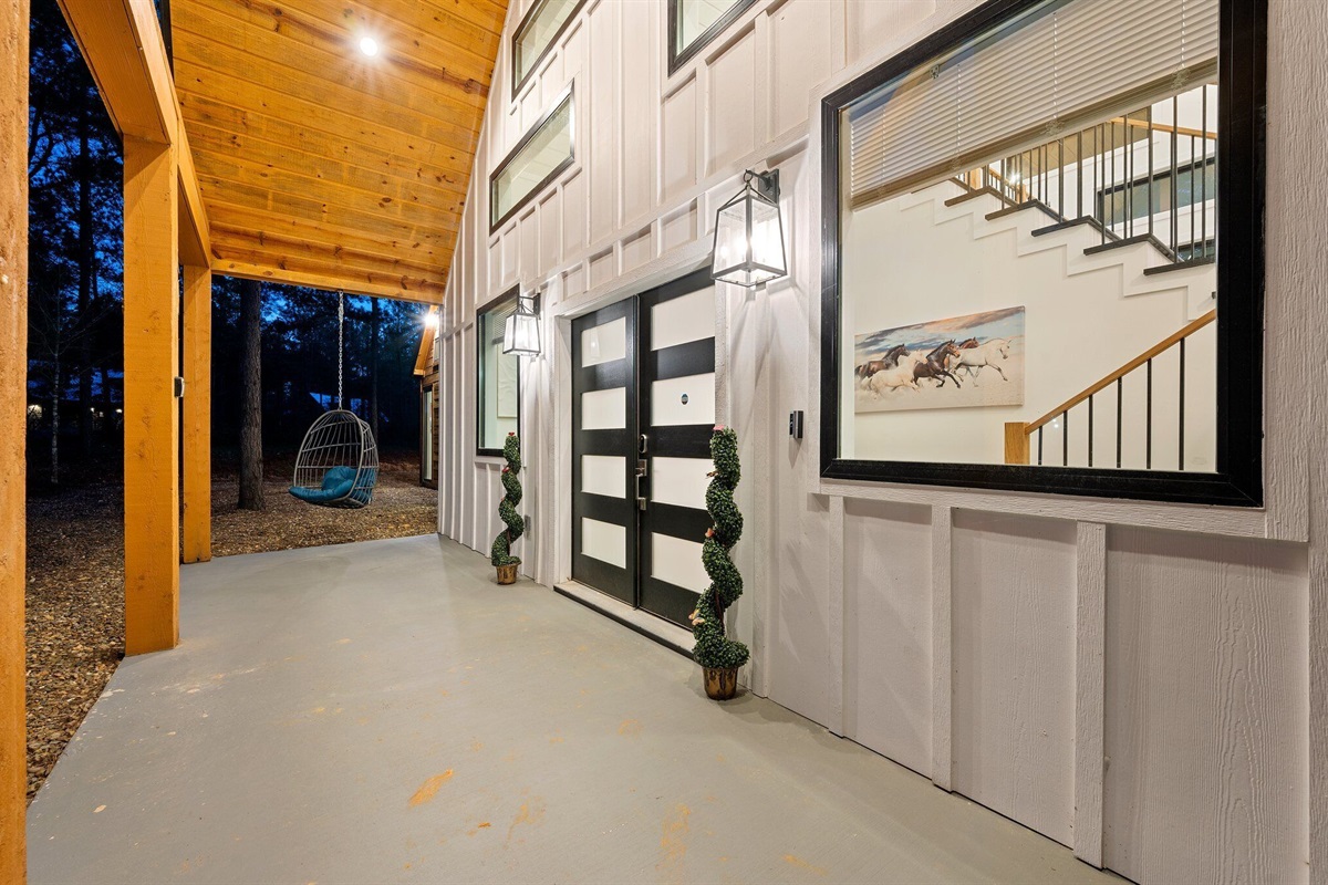 Easy access to the backyard, hot tub, and hangout spaces.