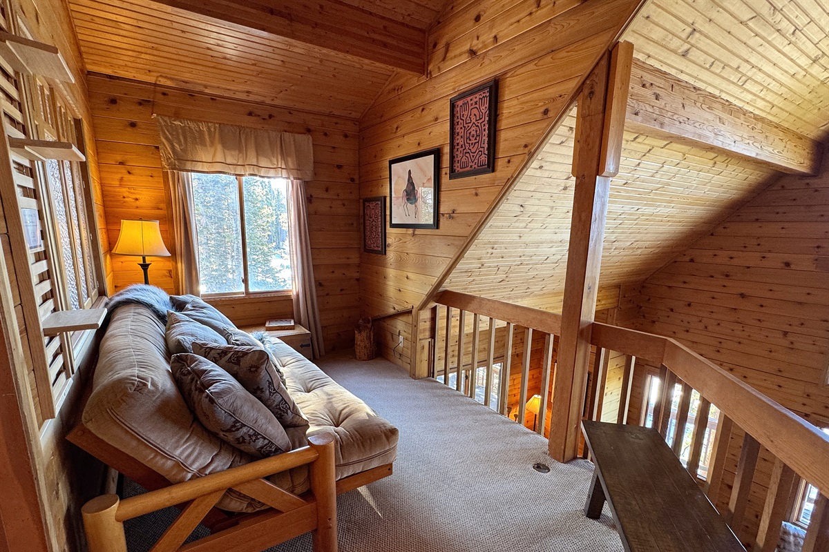 Loft with full-size futon sleeper