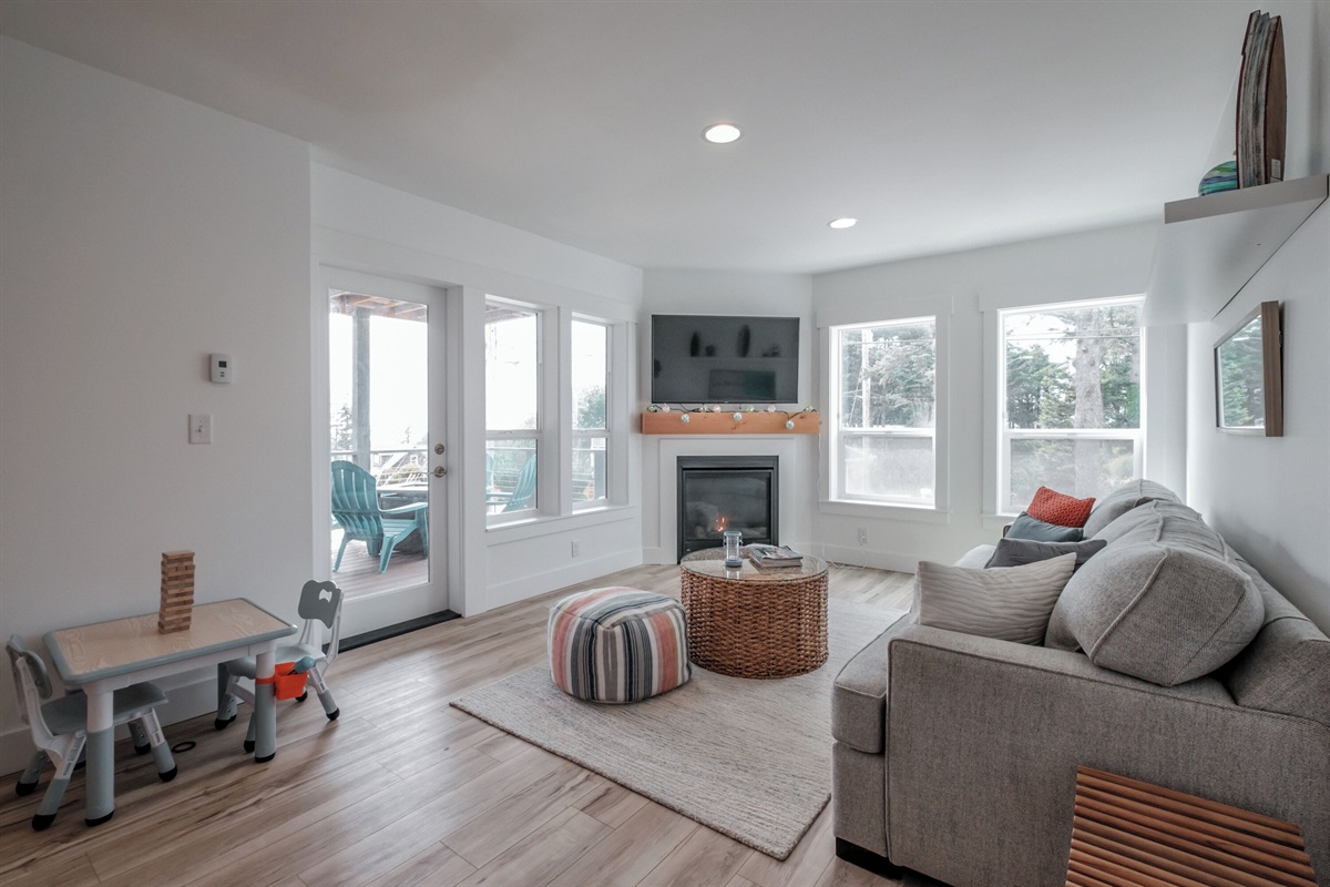 A second living space on the lower level provides extra room to relax—great for families or groups.