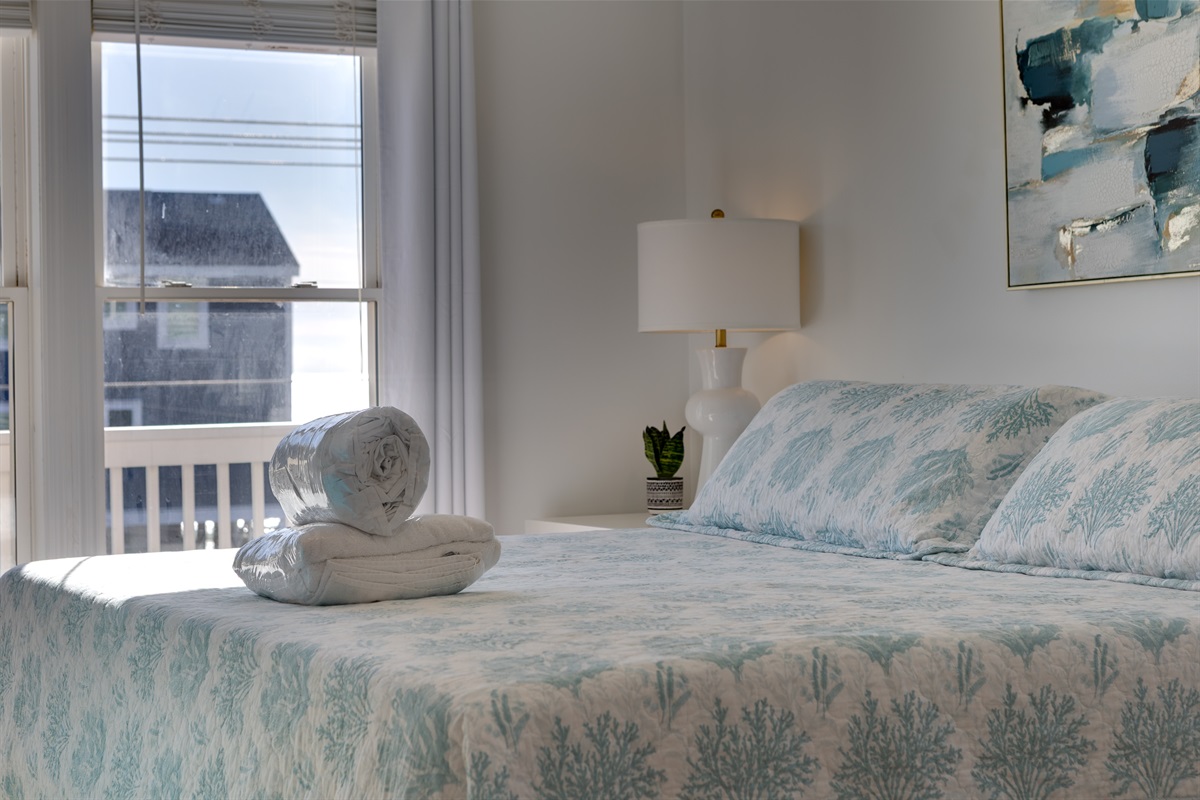 Sink into crisp, clean bedding with fresh linens for each bed