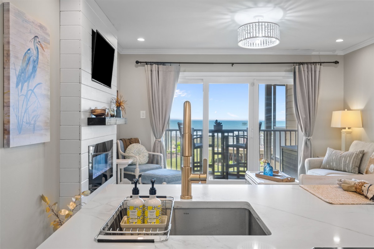 Even dish duty comes with an ocean view