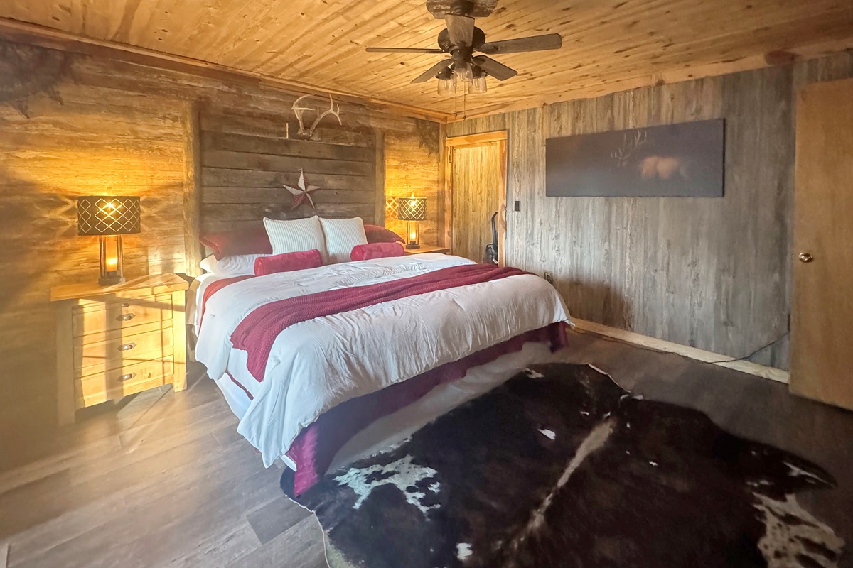 Your main floor retreat with barnwood character and five-star comfort.
