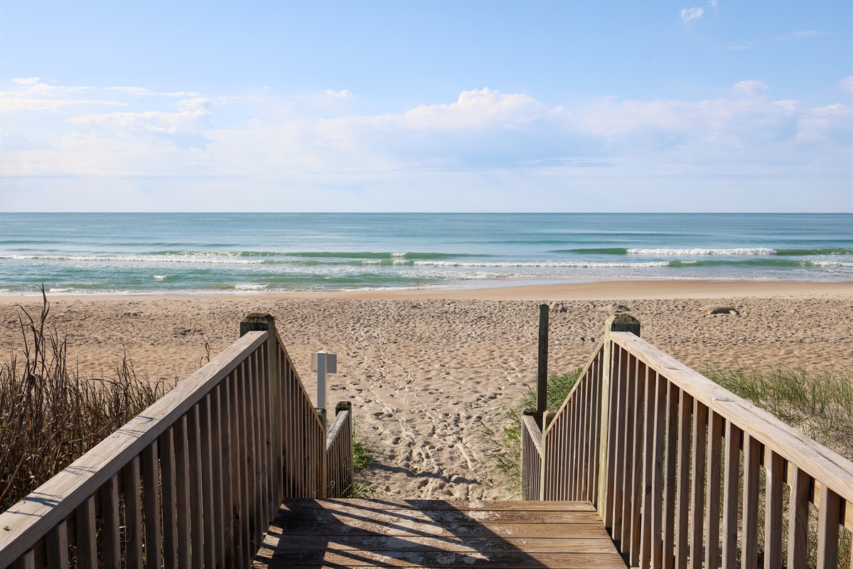 Ocean sunrise viewed from our beach walkway 