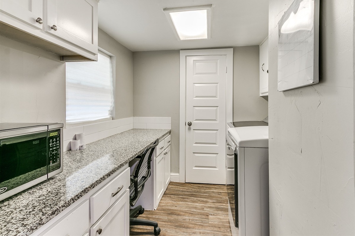 Laundry Room & Desk Area