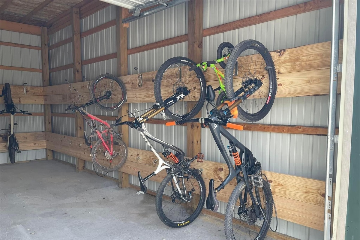 Bike Storage - Bring your own 6 ft cable lock.  Use door entry code for access