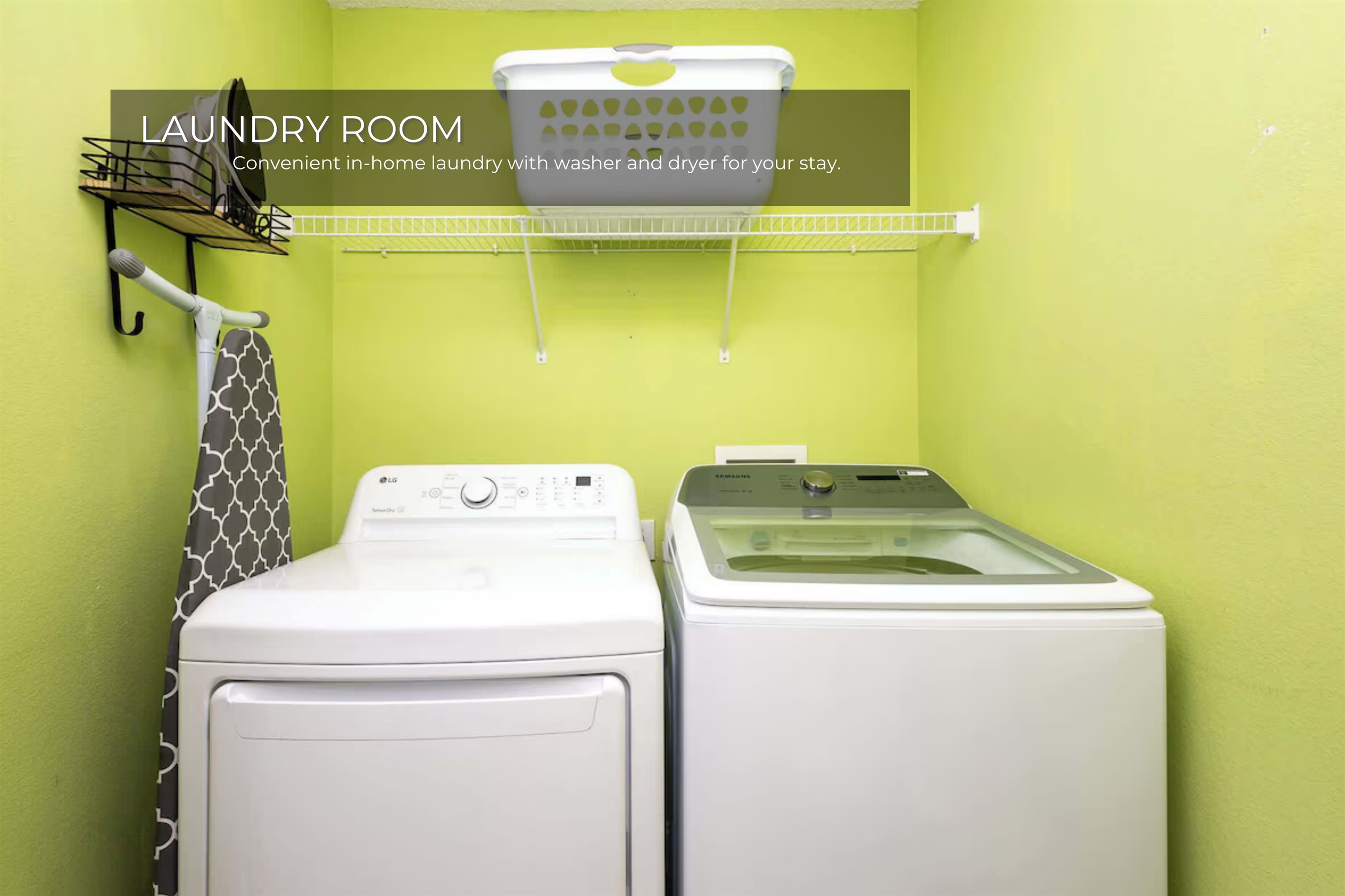 Convenient in-home laundry room to keep everything fresh and clean.