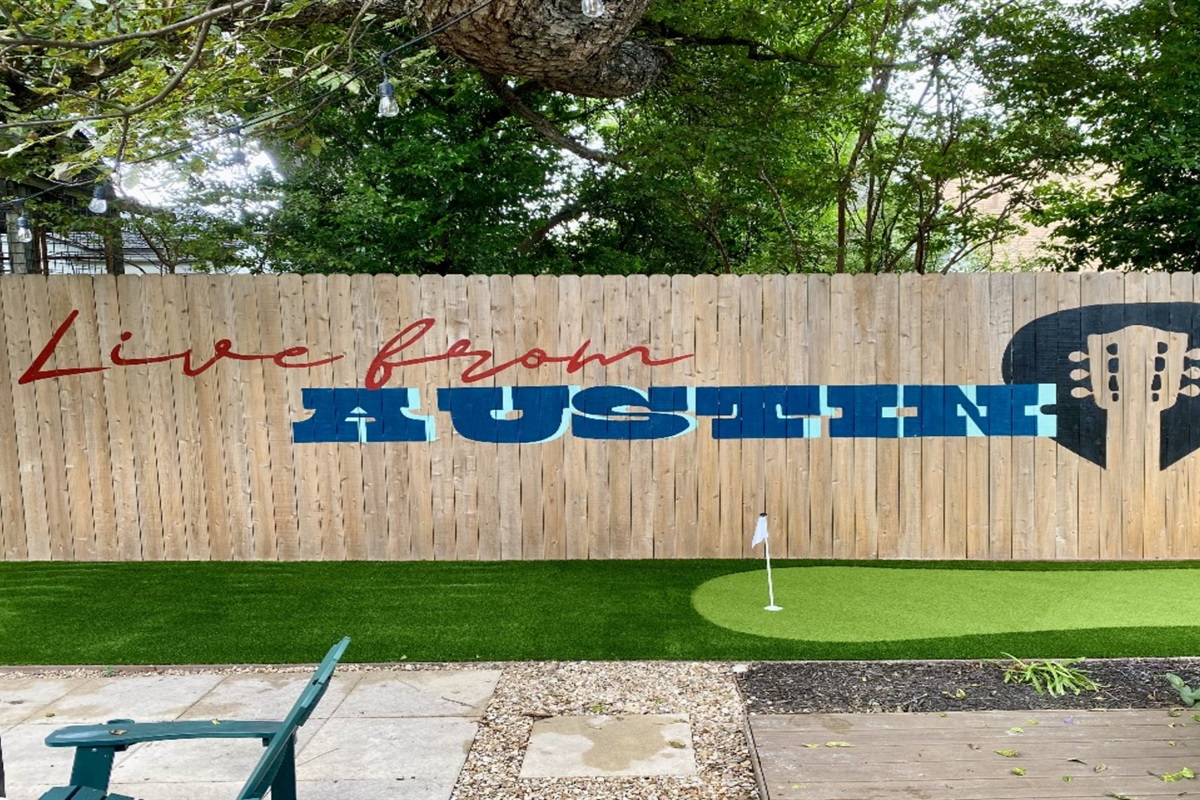 Tee off in style in our private backyard with a fun mini-golf course! Perfect for a casual game or a friendly competition, this lush green space offers a relaxing way to enjoy your stay. Grab a putter and enjoy a round in your own personal oasis!