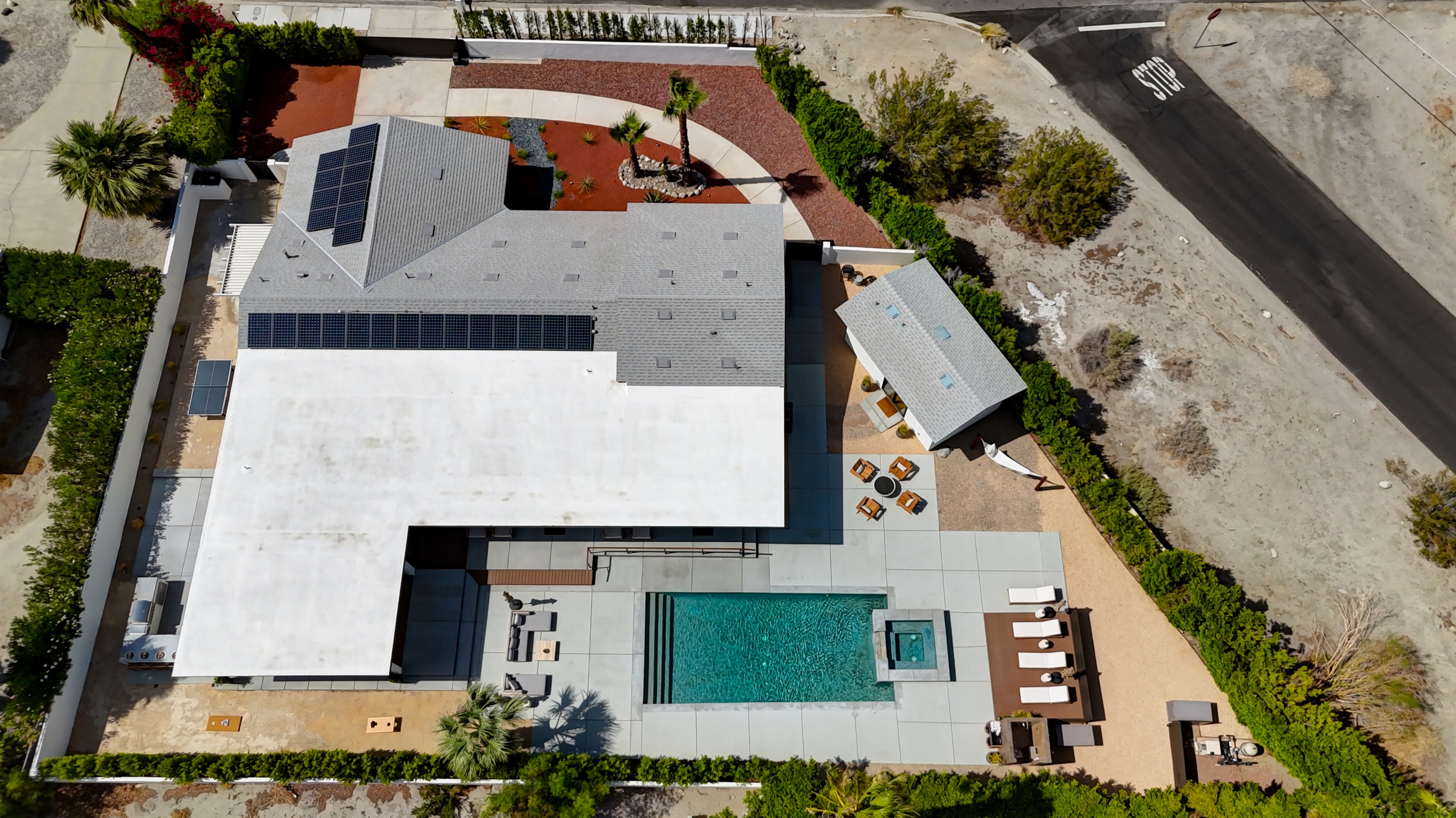 Aerial view of property