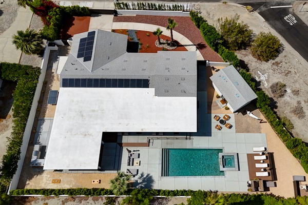 Aerial view of property
