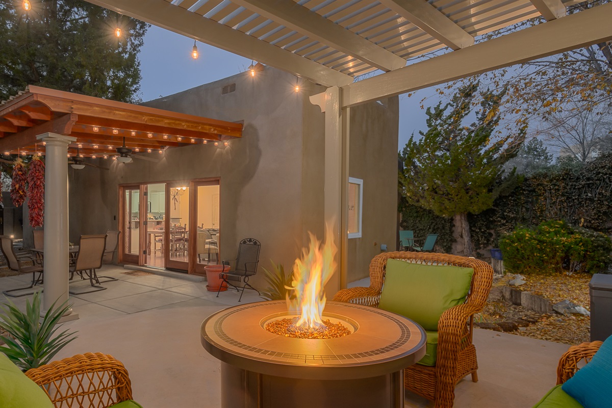 Perfect Albuquerque Fall weather and a fire pit!