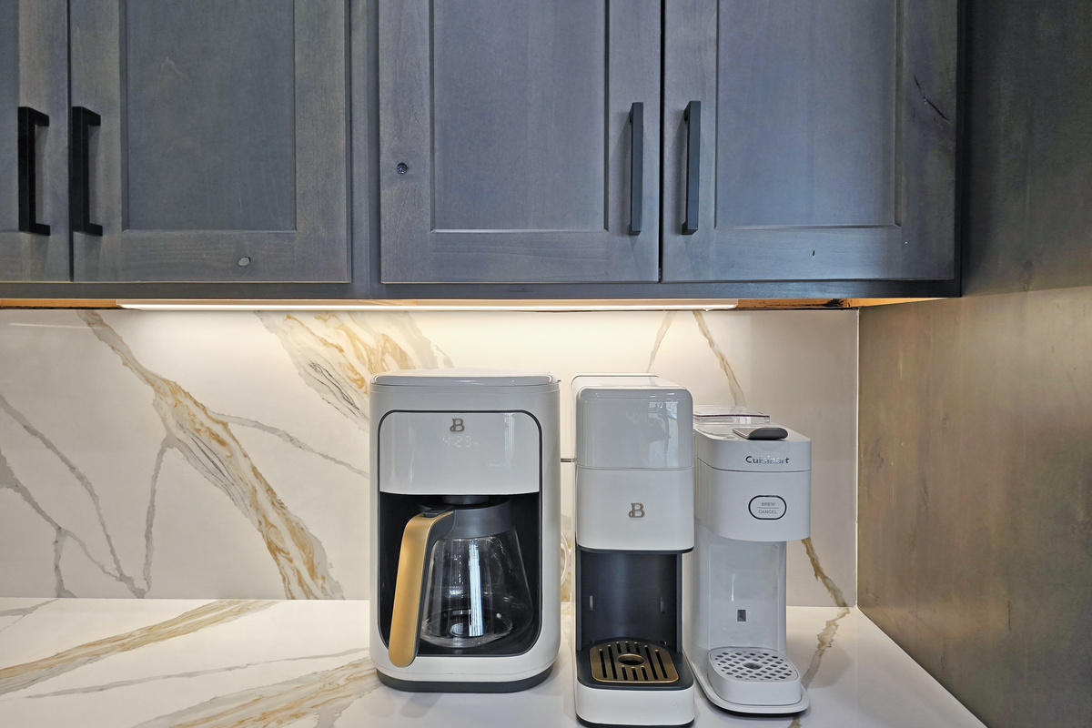 Make a full pot of coffee or a single cup with a k-cup.