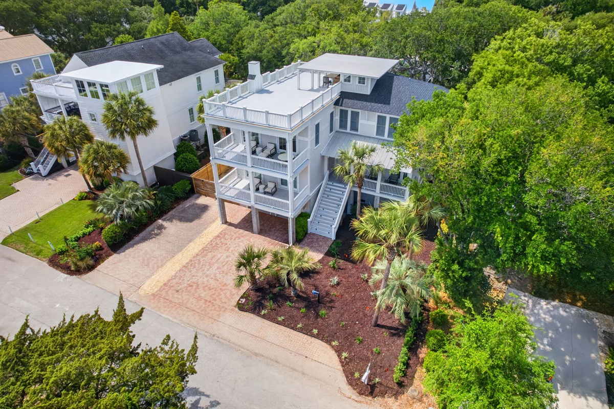 Aerial View | Sun Kissed by the Sea | 3007 Cameron Blvd | Isle of Palms, SC | IOP Escapes