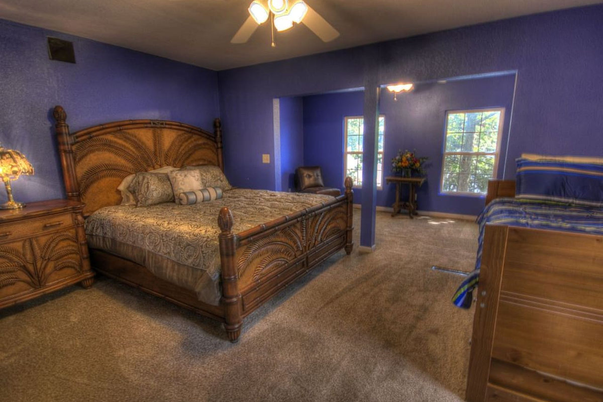 Downstairs master with lake views