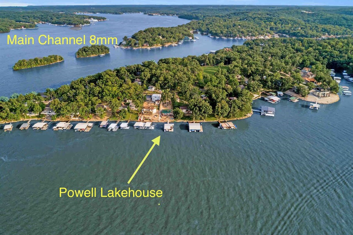 Located in Buck Creek Cove just off the main channel near the twin islands. 